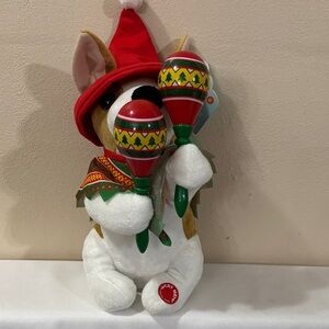 Festive Dog Plush with Maracas